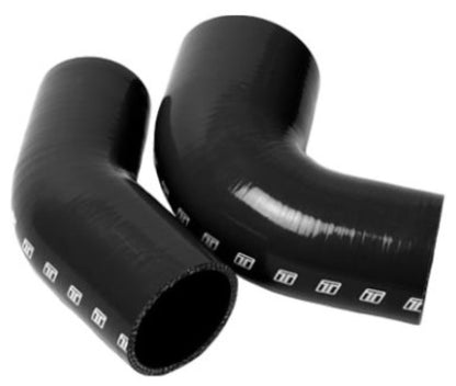 Turbosmart 90 Degree Silicon Reducer Elbow 2.00in to 2.50in - Black