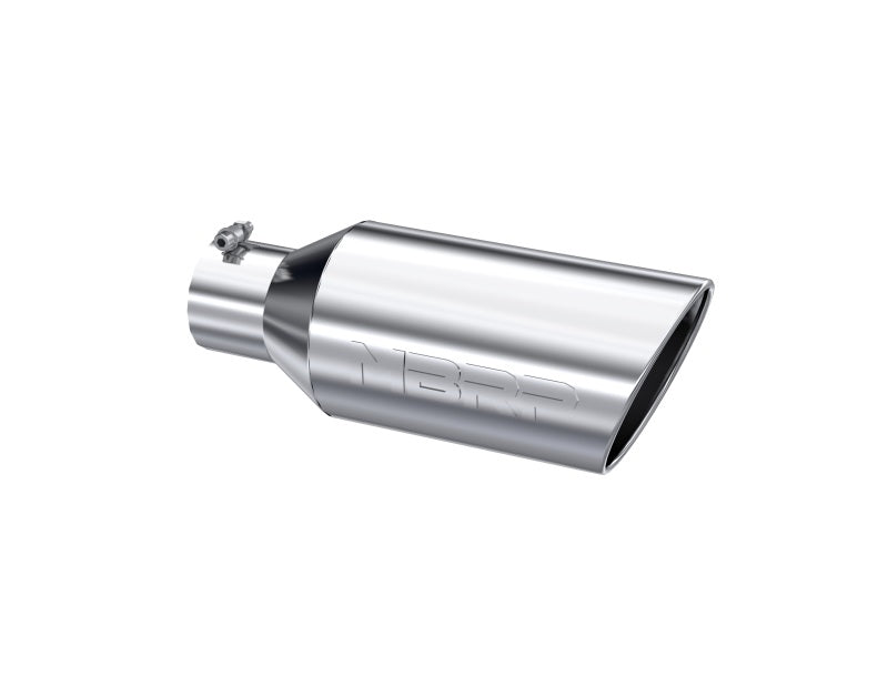 MBRP Universal 7-inch OD Rolled End Exhaust Tip - T304 Stainless Steel, 4-inch Inlet, 18-inch Length