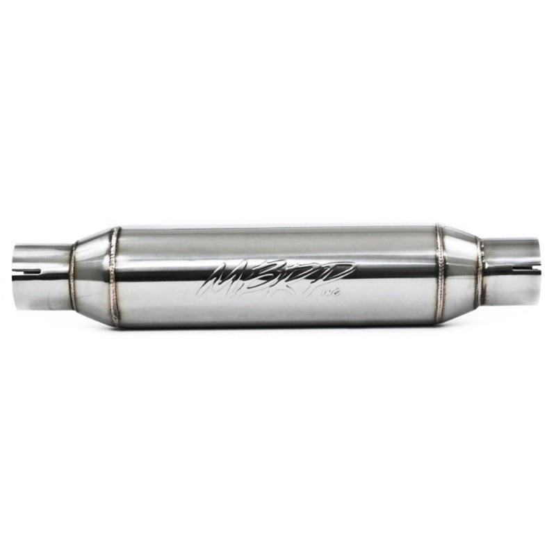 MBRP Universal Resonator Muffler with 2.5-inch Inlet/Outlet - 16-inch Body, 20-inch Overall - T304 Stainless Steel