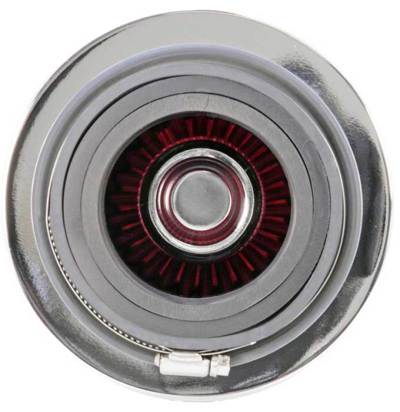 K&N Engineering Universal Air Filter Chrome Round Tapered – 4-inch Flange ID x 1.125-inch Flange Length x 5.5 inches Height