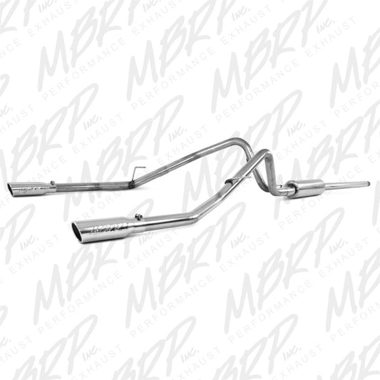 MBRP Armor Plus Series Cat Back Exhaust System for 2004-2008 Ford F-150 4.6/5.4L - Dual Split Rear Exit with 3.5-inch Tips