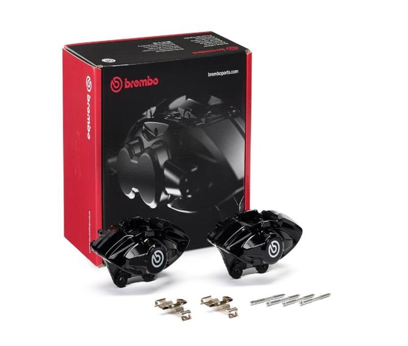 Brembo OE 16-21 BMW M2, 17-20 M3, M4 Hydraulic Rear X-Style Brake Calipers – Black, Part FALD52