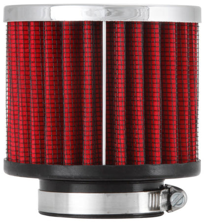 K&N Engineering 62-1460 1.5-inch Flange Chrome Finish Rubber Base Crankcase Vent Filter