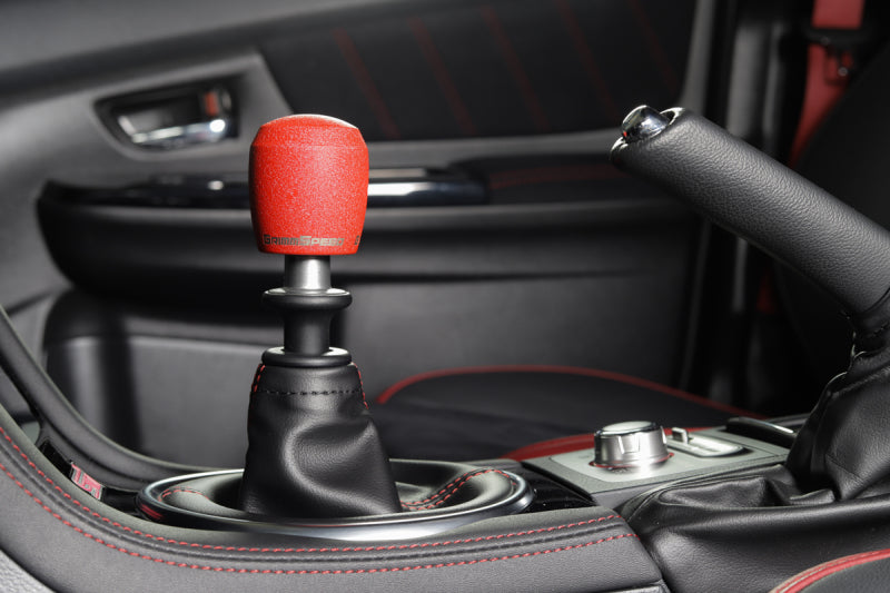 GrimmSpeed Stubby Shift Knob Stainless Steel Red – M12x1.25
