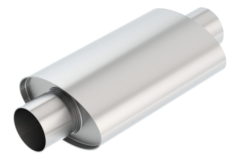 Borla XR-1 Multi-Core 3-Inch Center Inlet/Outlet Oval Racing Muffler - Compact High-Performance Exhaust for Rotary Engines