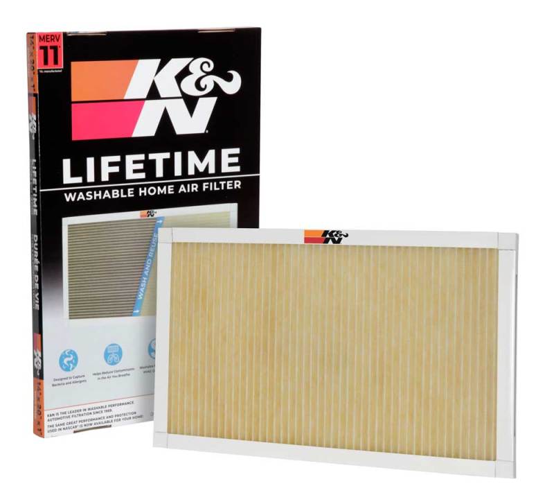 K&N HVAC Filter 14 x 20 x 1 - Washable, Reusable MERV 11 Pleated Synthetic Filter for Home HVAC Systems