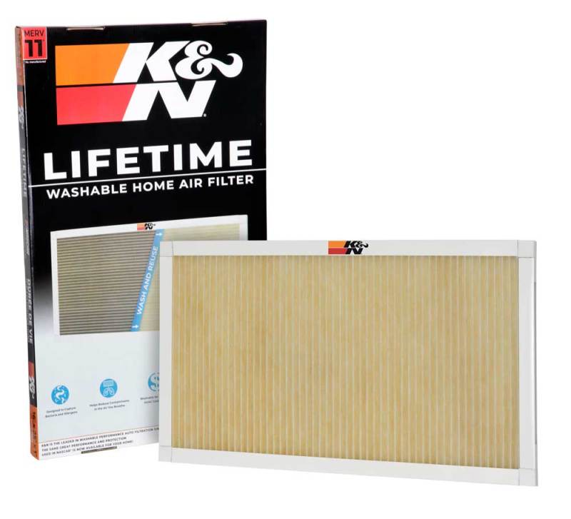 K&N HVAC Filter – 16 x 25 x 1, Washable and Reusable Pleated Synthetic Filter Media, MERV 11 Rating