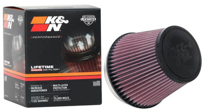 K&N Engineering Universal Clamp-On Air Filter 6 inch Flange, 7.5 inch Base, 5 inch Top, 6 inch Height