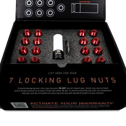 Mishimoto Aluminum Locking Lug Nuts 1/2 x 20, 23-Piece Set in Silver