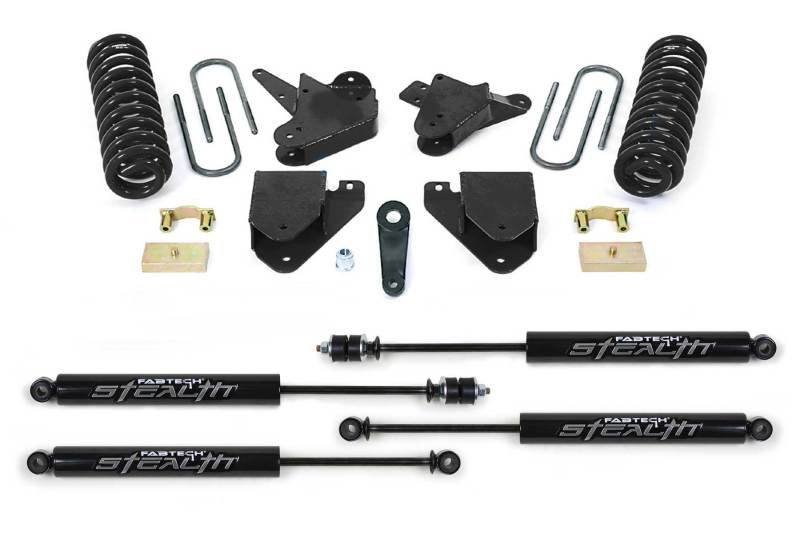Fabtech K2100M 6-Inch Basic Lift System with Stealth Monotube Shocks for Ford F-250/F-350 (2001-2004)