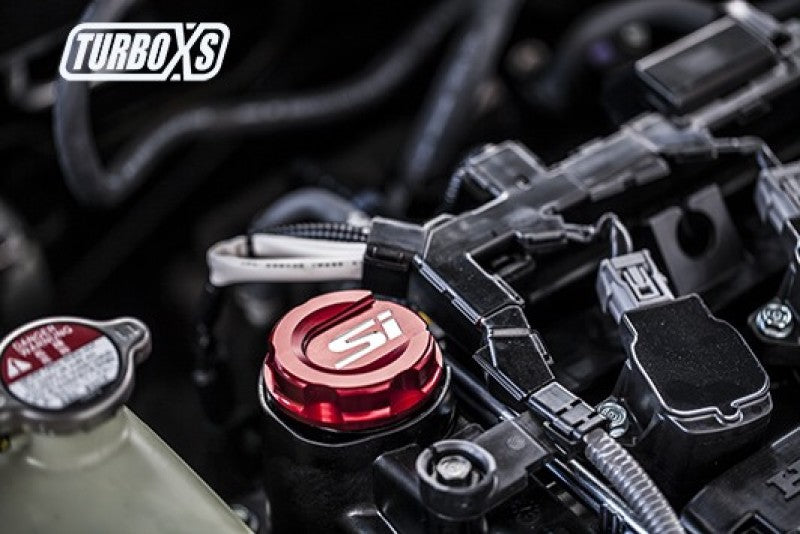 Turbo XS Red Oil Cap for 2017-2019 Honda Civic SI and Sport Models