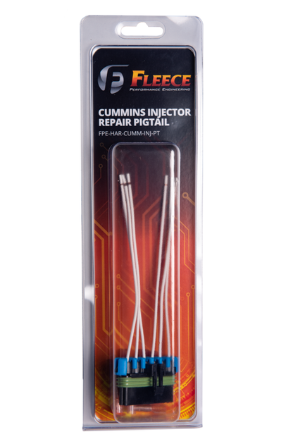 Fleece Performance Injector Harness Connector with 6-inch Pigtail for 2006-2022 Dodge Ram Cummins 5.9L and 6.7L Engines