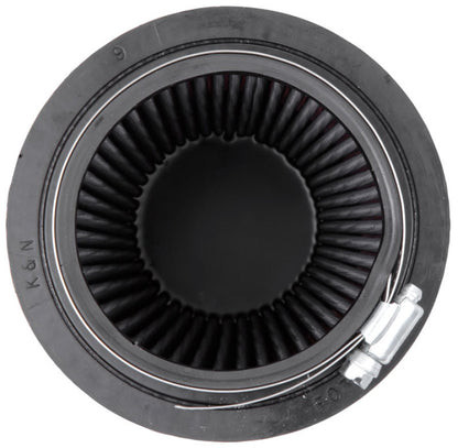 K&N Engineering Universal Rubber Round Air Filter – 3.313-inch Flange ID, 4.75-inch Base OD, 3.5-inch Top OD, 6.5-inch Height
