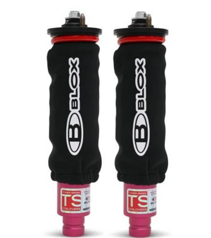 BLOX Racing Neoprene Coilover Covers - Black Pair for Enhanced Suspension Protection