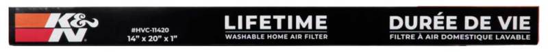 K&N HVAC Filter 14 x 20 x 1 - Washable, Reusable MERV 11 Pleated Synthetic Filter for Home HVAC Systems