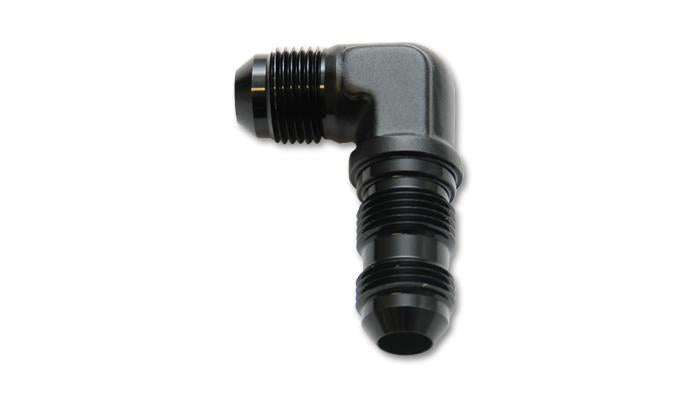 Vibrant -16AN Bulkhead Adapter 90 Degree Elbow Fitting in Anodized Black
