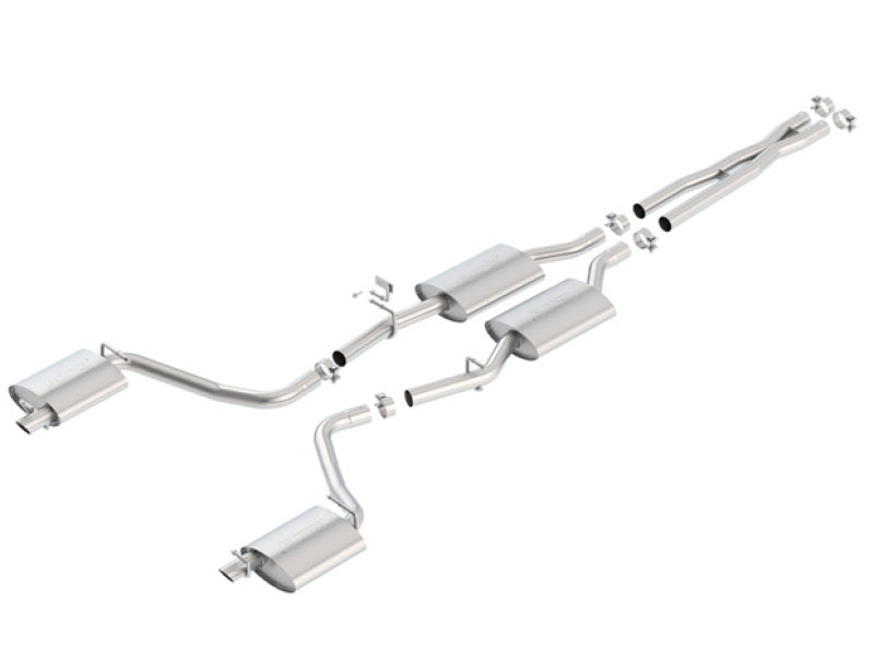 Borla S-Type Cat-Back Exhaust System for 2015-2023 Chrysler 300 and Dodge Charger with 3.6L V6