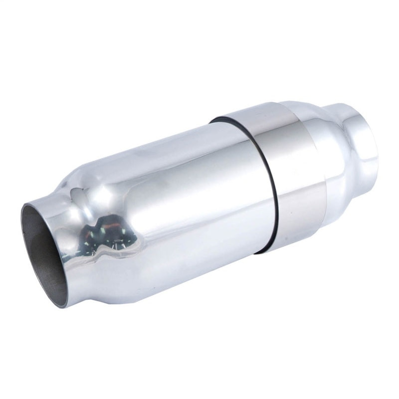 Spectre Inline Air Box with 3-Inch Inlet and Outlets, Polished Aluminum with High Flow Filter