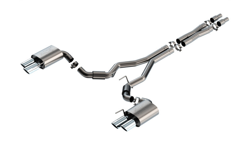 Borla 2024 Ford Mustang GT 5.0L V8 ATAK Cat-Back Exhaust System with Quad Tips and Merge X-Pipe