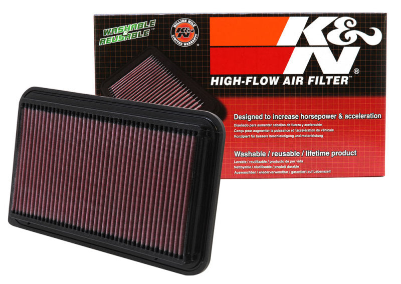 K&N Engineering High-Flow Drop-In Air Filter Part 33-2260 for Toyota Camry, Lexus RX330/350, and Sienna