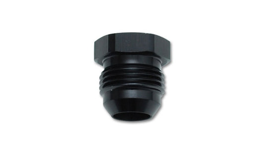 Vibrant -16AN Flare Hex Head Plugs Aluminum - Black