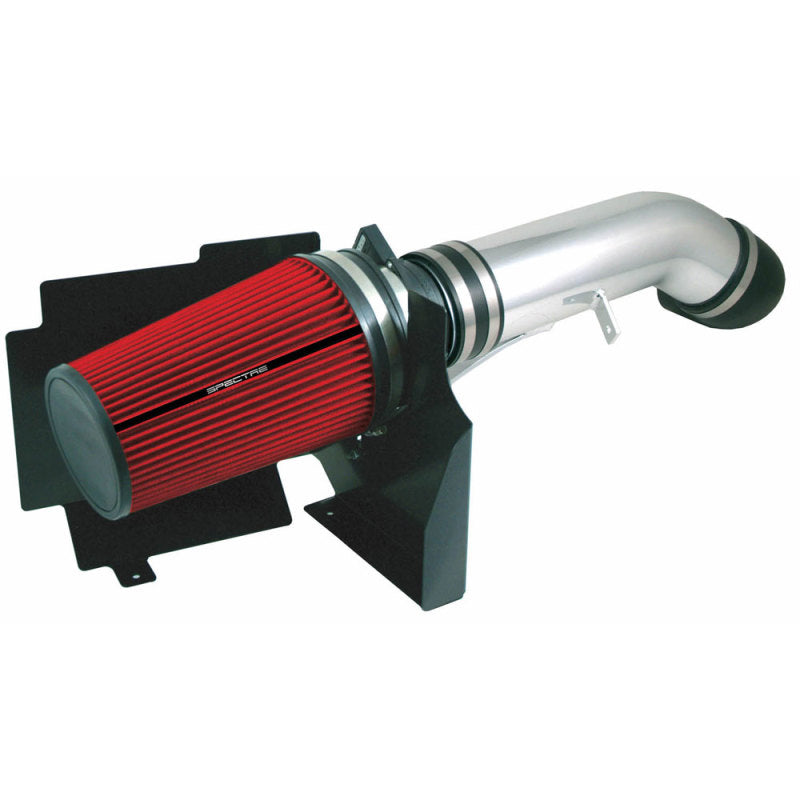Spectre 99-07 GM Truck V8-4.8/5.3/6.0L F/I Air Intake Kit - Clear Anodized with Red Filter