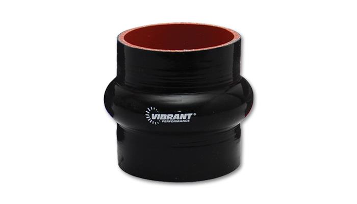 Vibrant 4 Ply Reinforced Silicone Hump Hose Connector - 2.25 inch I.D., Black