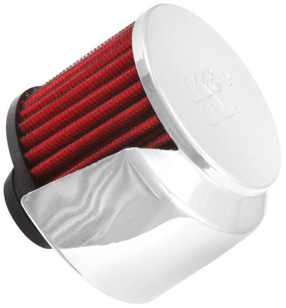 K&N Engineering 62-1516 Crankcase Vent Filter with Chrome Top and Heat Shield for Classic and Racing Engines