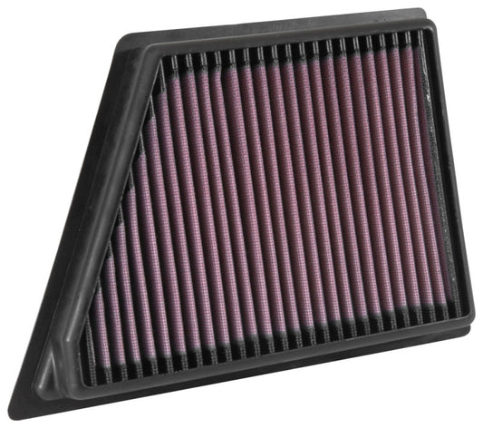K&N Engineering 33-5054 High-Flow Drop-In Air Filter for Cadillac CT6 3.0L V6, Reusable & Washable