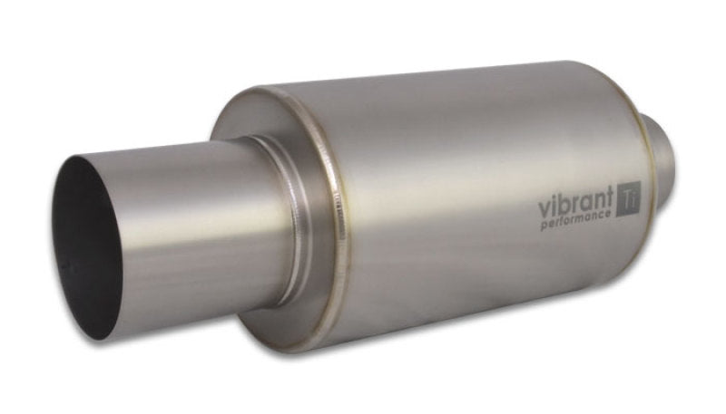 Vibrant Titanium Muffler with Straight Cut Natural Tip – 3 Inch Inlet / 3 Inch Outlet, Part Number 17563