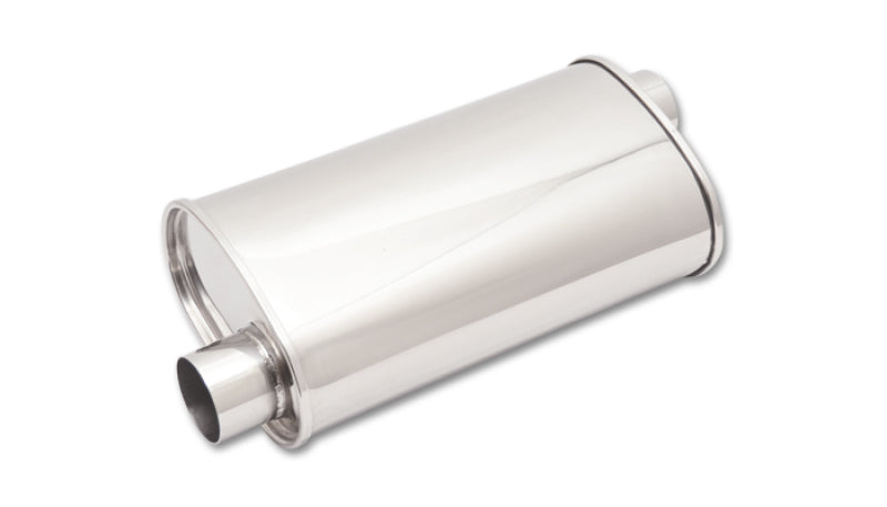 Vibrant StreetPower Oval Muffler 5x9x15 inches with 2.25-inch Inlet and Outlet – Offset-Offset Design