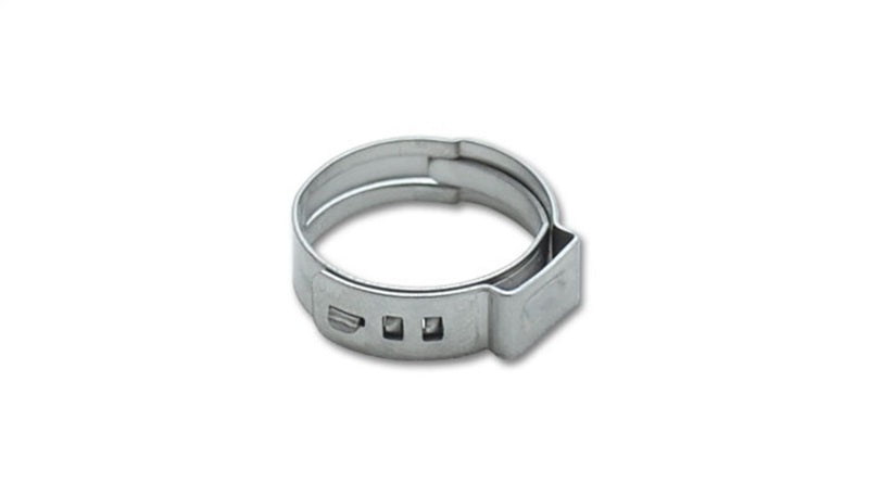 Vibrant One Ear Stepless Pinch Clamps 11.3-13.8mm Clamping Range - Stainless Steel, Pack of 10