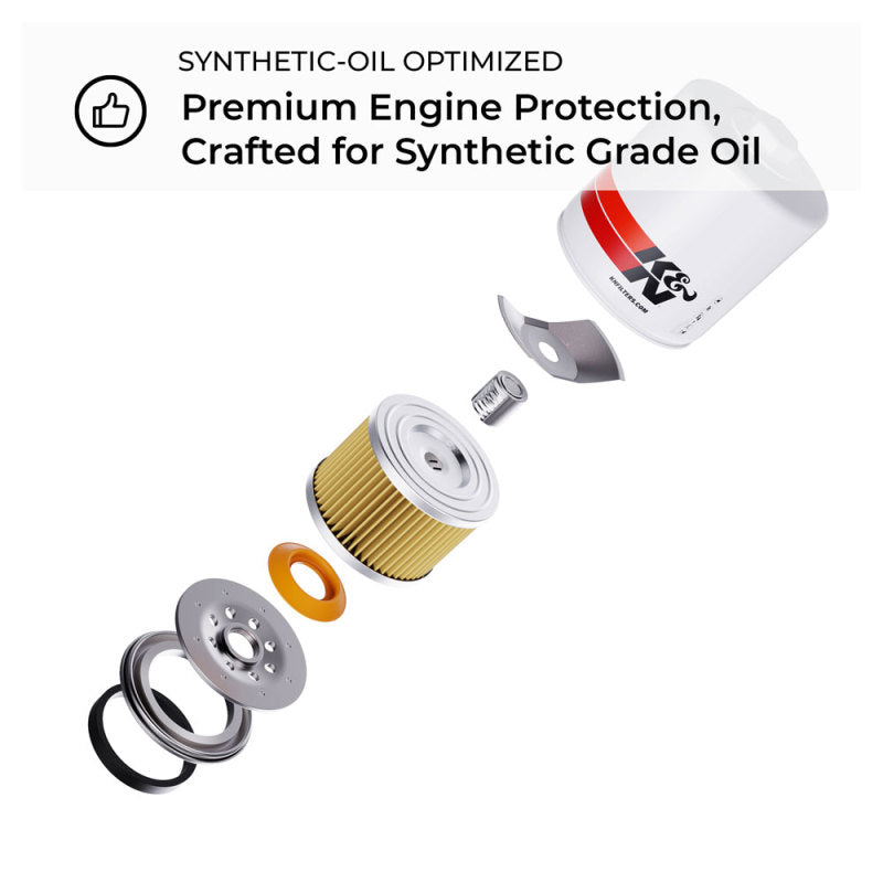 K&N Engineering HP-1001 Performance Gold Oil Filter for Cadillac, Saab, GMC, Buick