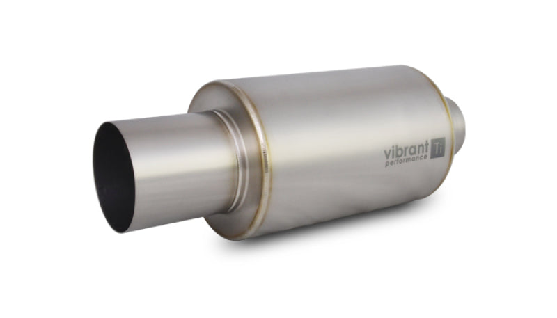 Vibrant Titanium Muffler with Straight Cut Natural Tip – 3 Inch Inlet / 3 Inch Outlet, Part Number 17563