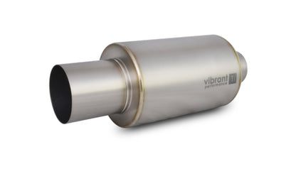 Vibrant Titanium Muffler with Straight Cut Natural Tip – 3 Inch Inlet / 3 Inch Outlet, Part Number 17563