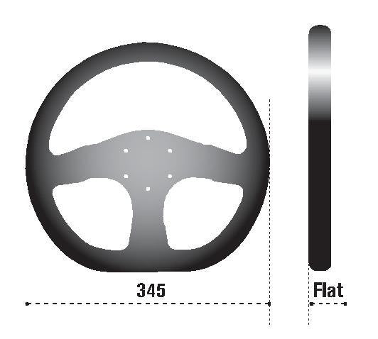 Sparco P 222 Black Steering Wheel - Automotive Performance Part
