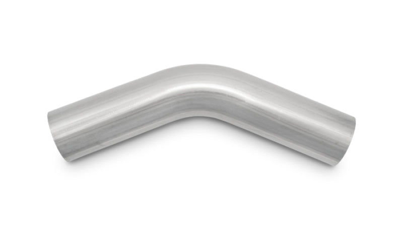 Vibrant 3.5-inch OD T304 Stainless Steel 45-Degree Mandrel Bend with 6-inch Legs and 5.5-inch Centerline Radius