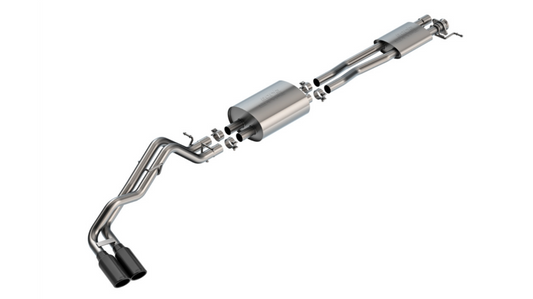 Borla S-Type Cat-Back Exhaust System for Ford Ranger 2024-2026 with Black Chrome Tips