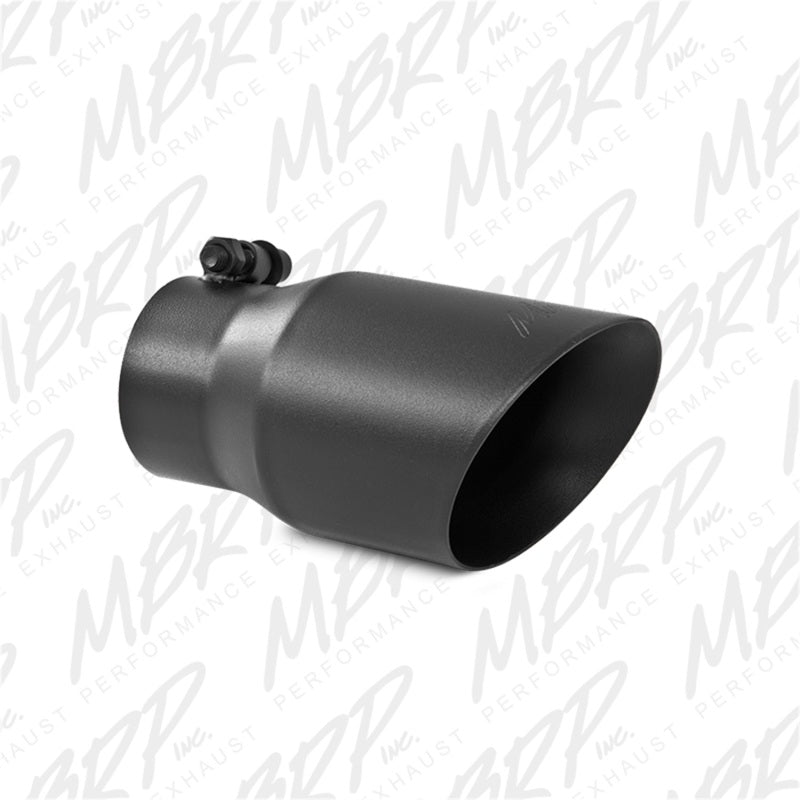 MBRP T5122BLK Black Exhaust Tip – 3-inch Round Inlet, 4-inch Outlet, Dual Wall, Angled Design for 3-inch Exhausts