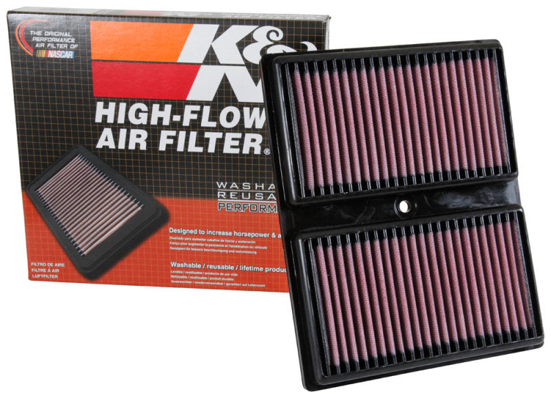 K&N Engineering 33-3037 High-Flow Replacement Air Filter for Audi A1 2015-2017 1.0L L3 Engine