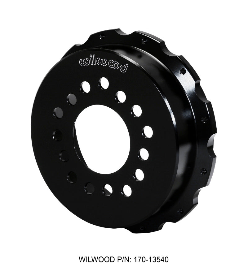 Wilwood Aluminum Parking Brake Hat with 1.95-inch Offset for 12 on 8.75-inch Rotors, Multi-5 Lug Part #170-13540
