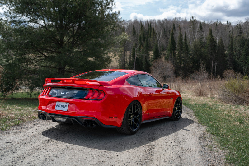 MBRP Armor BLK Series 2.5-inch Black Coated Non-Active Dual Axle Back Exhaust for Ford Mustang 2018-2022