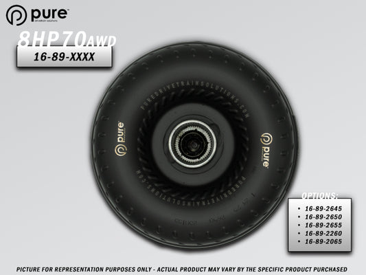 Pure Drivetrain Solutions 8HP70 High Performance Billet Race Torque Converter with 26/50 Stator for AWD Vehicles