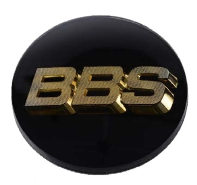 BBS Center Cap 70.6mm Black and Gold 4-Tab for Automotive Wheels (Part No. 56.24.119)