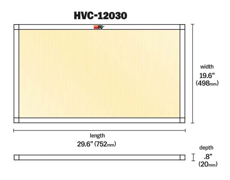 K&N Engineering HVAC Filter 20 x 30 x 1 Part HVC-12030 - Washable and Reusable Pleated Synthetic Media