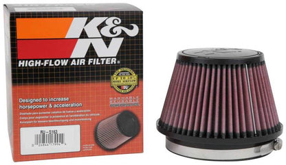 K&N Universal Rubber Air Filter with 5-inch Flange ID – Fits 2014-2016 Buick Verano, Honda Fit, Cadillac ATS