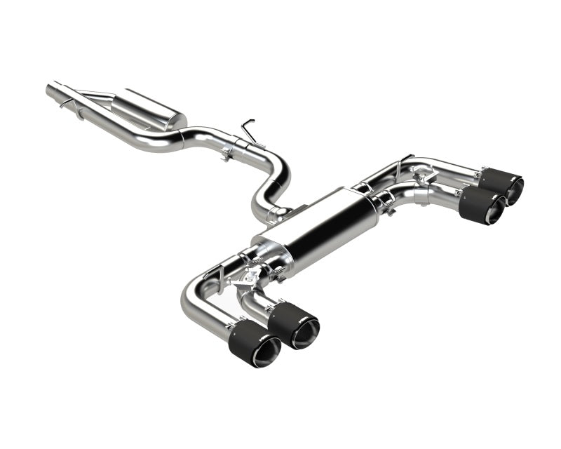 MBRP Armor Pro Series 2022-2024 Volkswagen Golf R MK8 T304 Stainless Steel 3-inch Cat-Back Exhaust System with Quad Rear Exit and Carbon Fiber Tips