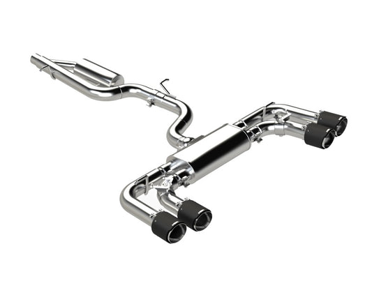 MBRP Armor Pro Series 2022-2024 Volkswagen Golf R MK8 T304 Stainless Steel 3-inch Cat-Back Exhaust System with Quad Rear Exit and Carbon Fiber Tips