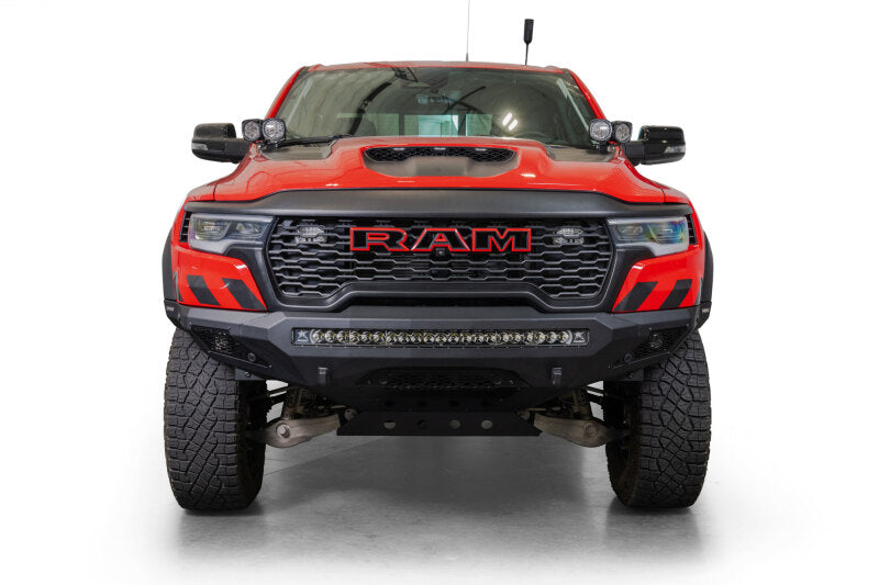 Addictive Desert Designs 2025 Ram RHO Stealth Fighter Front Bumper with LED Light Mounts and D-Ring Clevises