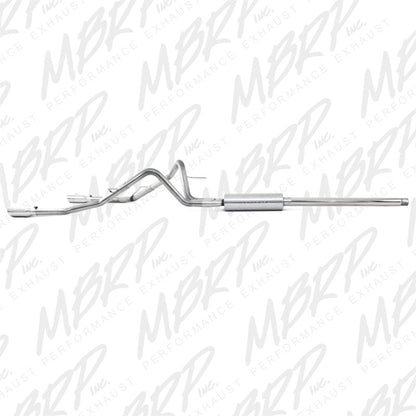 MBRP Armor Plus Series Cat Back Exhaust System for 2004-2008 Ford F-150 4.6/5.4L - Dual Split Rear Exit with 3.5-inch Tips